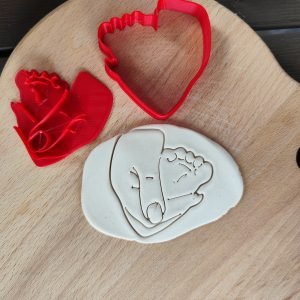 Mamina ruka i bebina noga modla sa utiskivačem