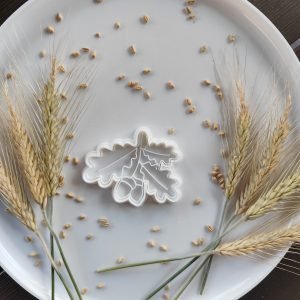 Žir i list hrasta modla sa utiskivacem