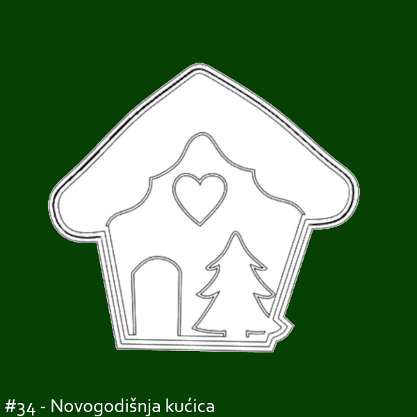 kucica novogodisnja sa utiskivacem