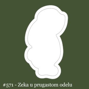 Zeka u prugastom odelu modla sa utiskivačem